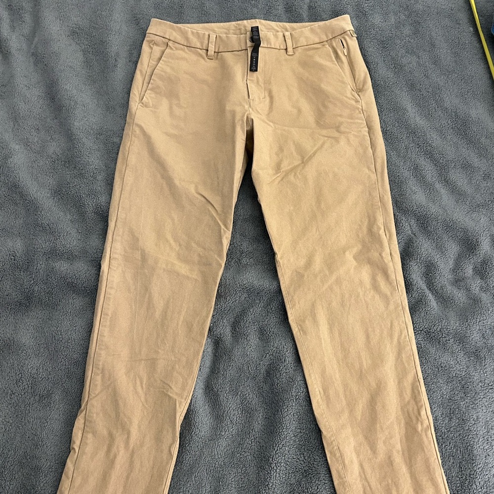 Mens Lululemon Slim Fit Trouser Smooth Twill Khaki Pants Size 34x34